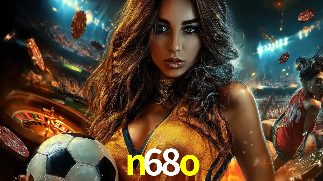 Mulher segurando uma bola de futebol em uma montagem que mistura a paixão esportiva com a emoção da roleta de cassino, tudo disponível na plataforma n68o.